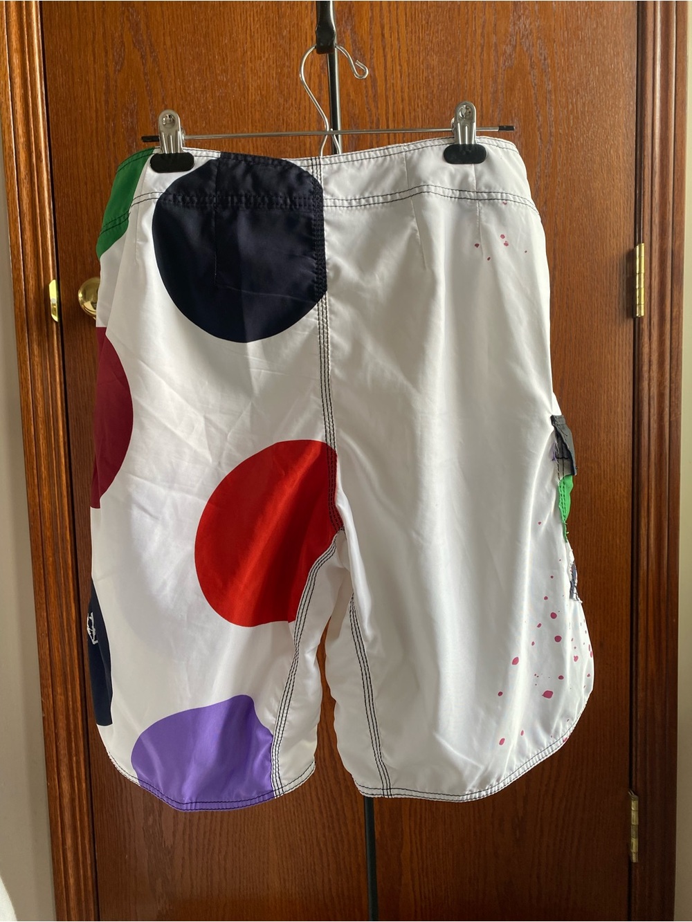 Vintage Billabong Boardshorts Y2K Multicolor Paint Splatter Surf Shorts 34 - Picture 4 of 16